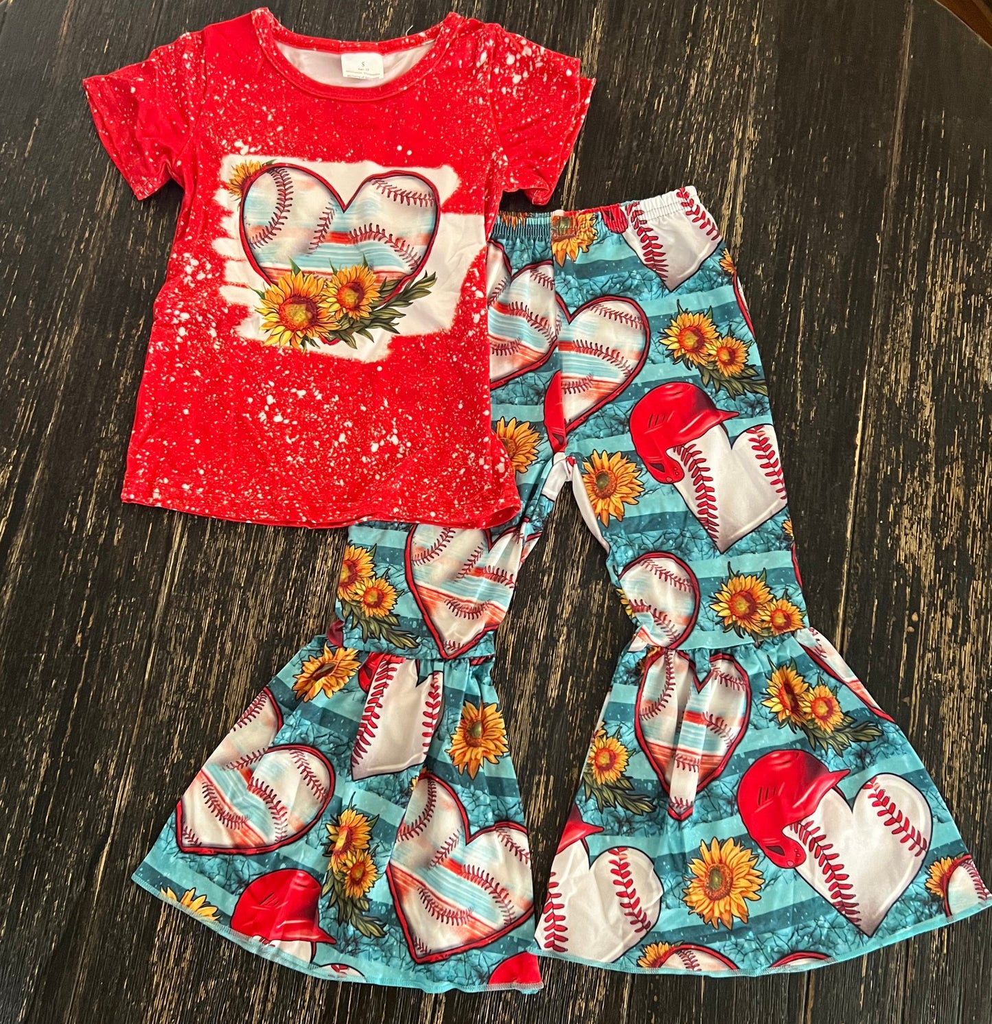 Baseball bells pants set