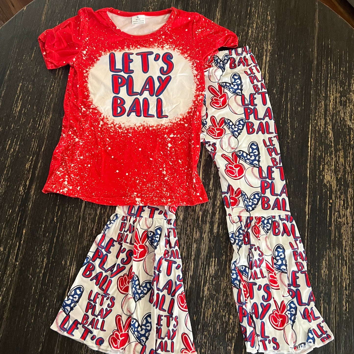 Baseball bells pants set