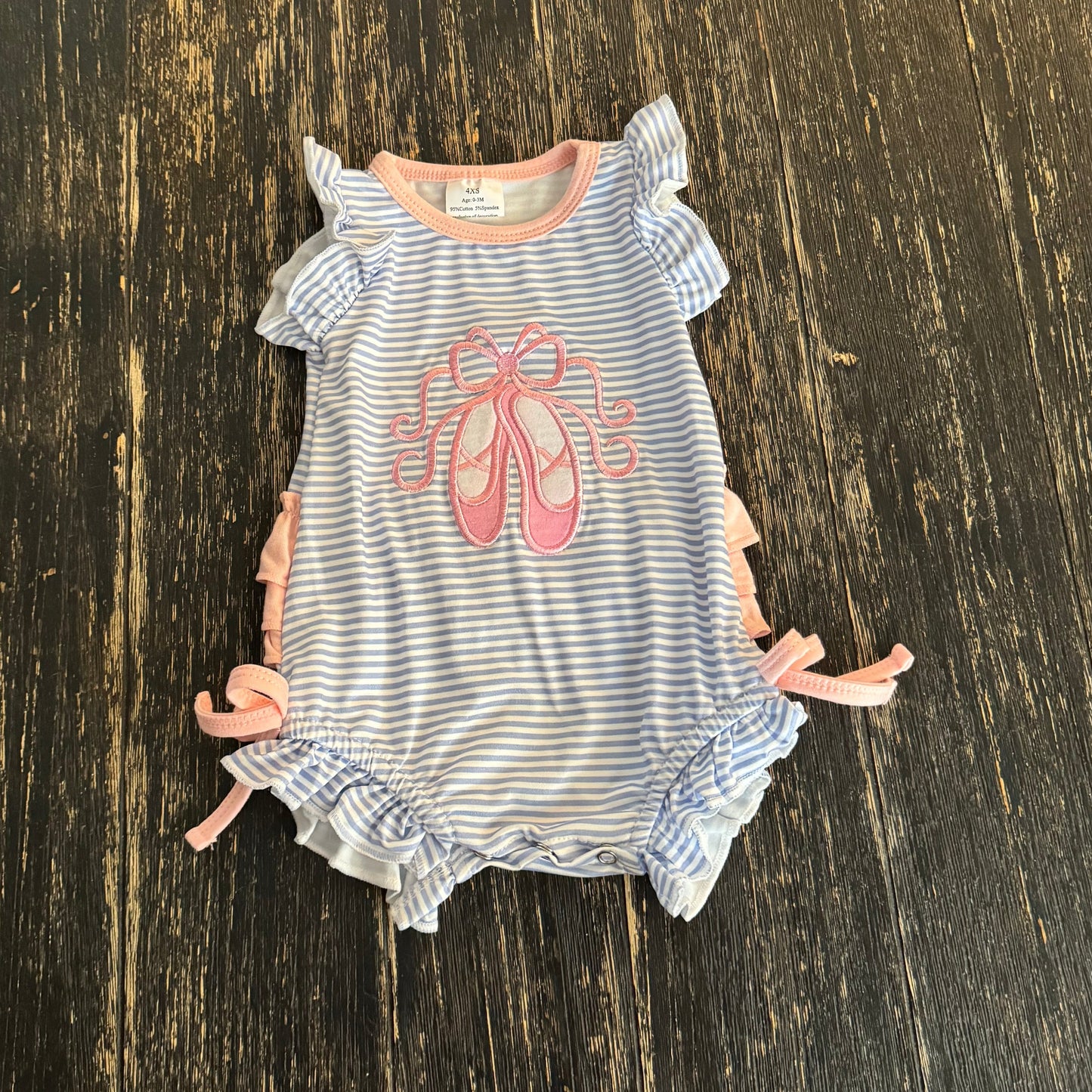 Ballet onesie with ruffles