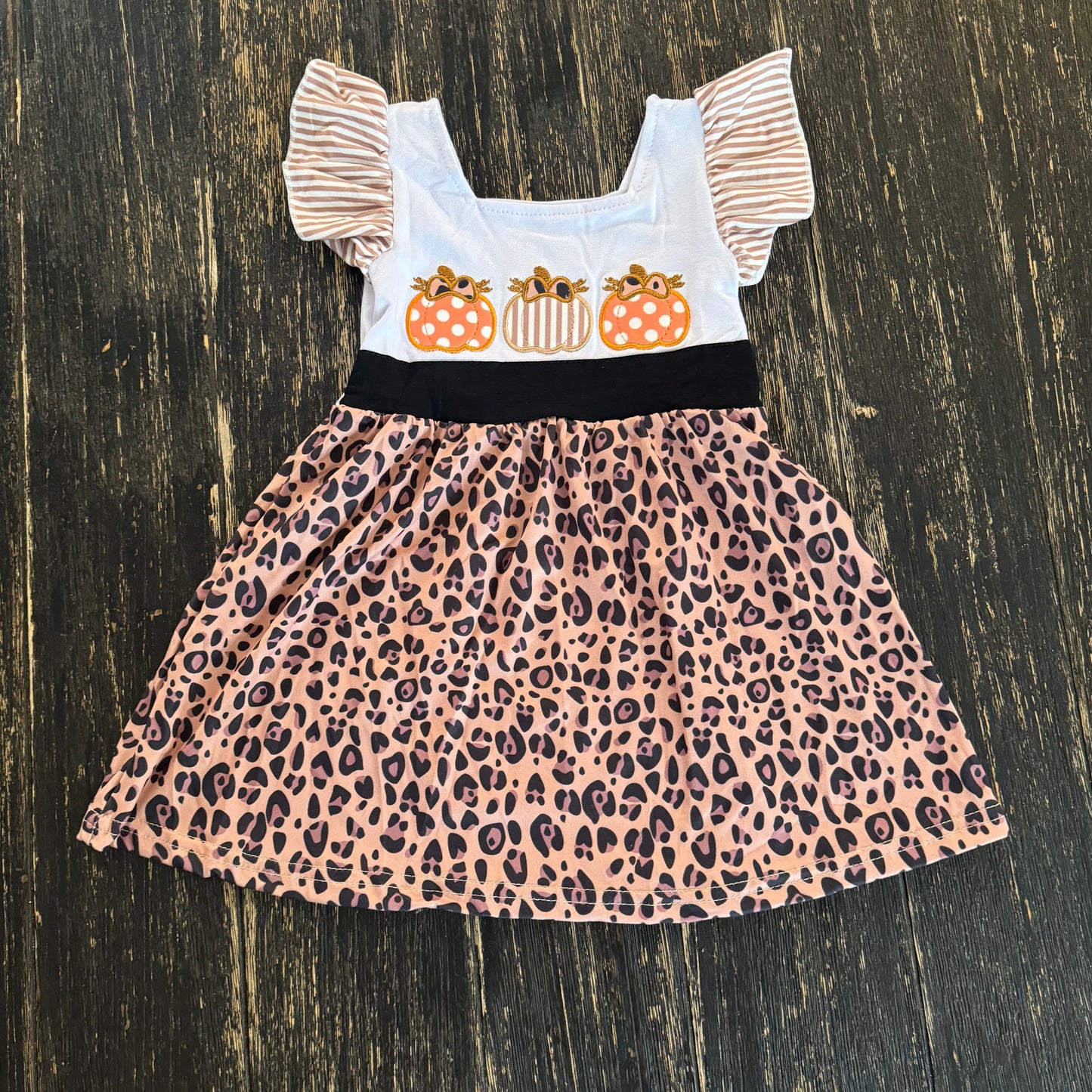Fall Pumpkin Embroidered dress