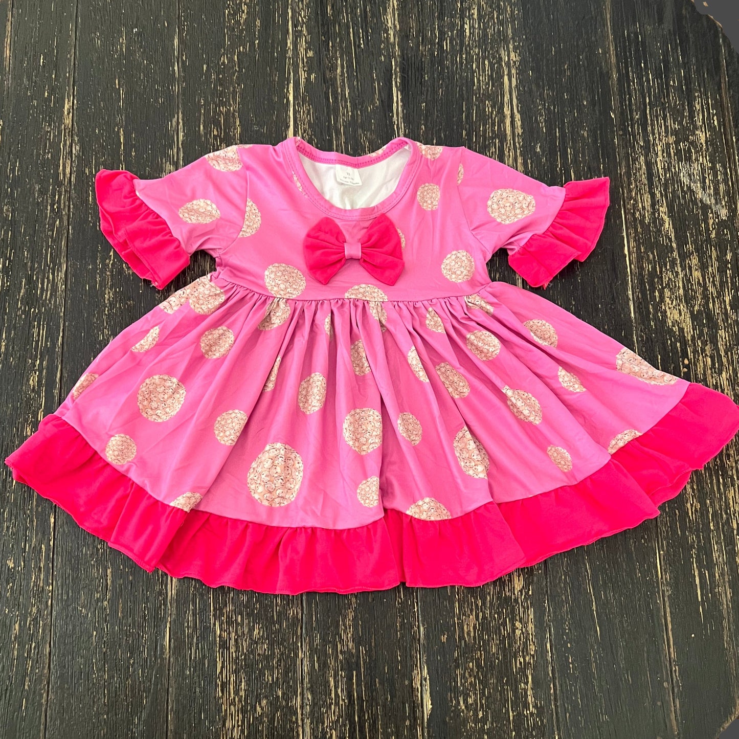 Pink polka dot mouse inspired dress