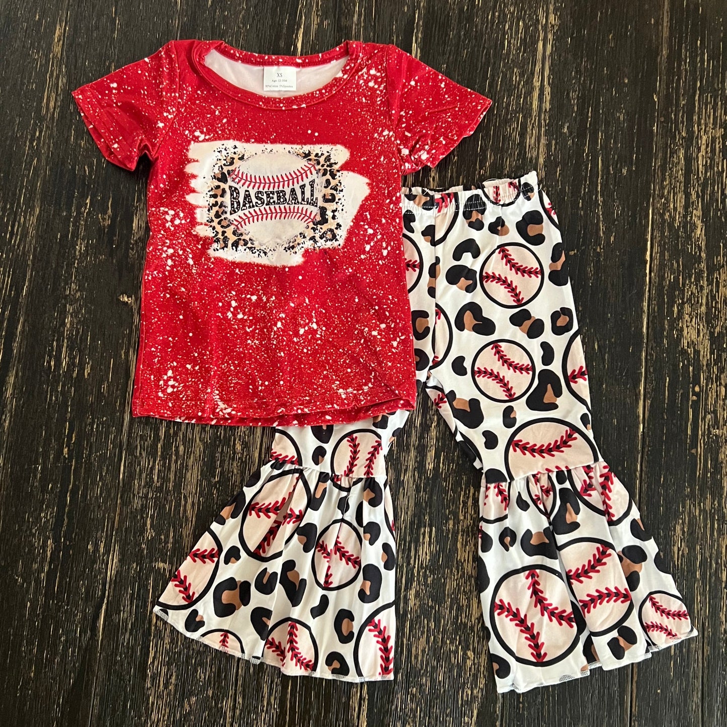 Baseball bells pants set