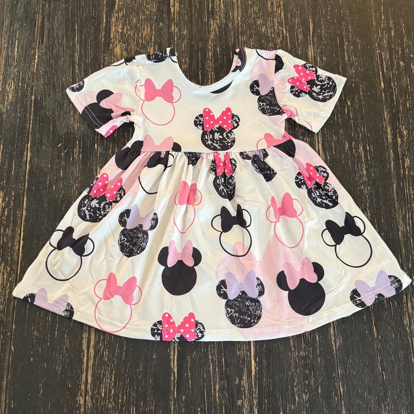 Mouse theme park inspired white dress