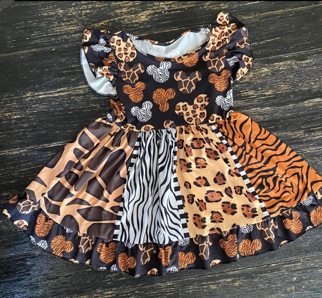 Mouse Shape Animal Print Animal Kingdom Inspired Dress