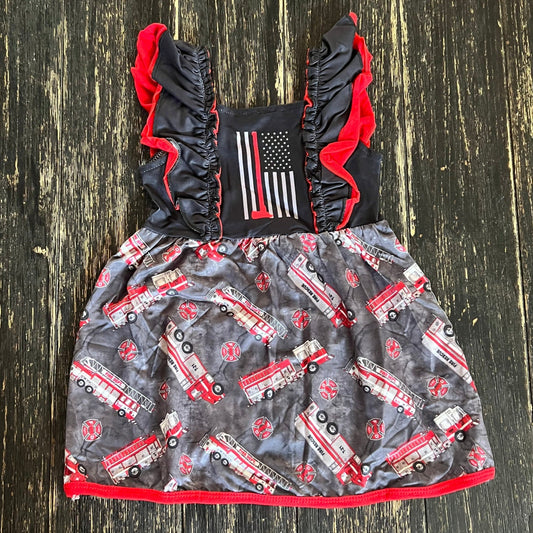 Firefighter ~ Thin red line flag dress