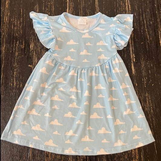 Toy inspired blue cloud dress