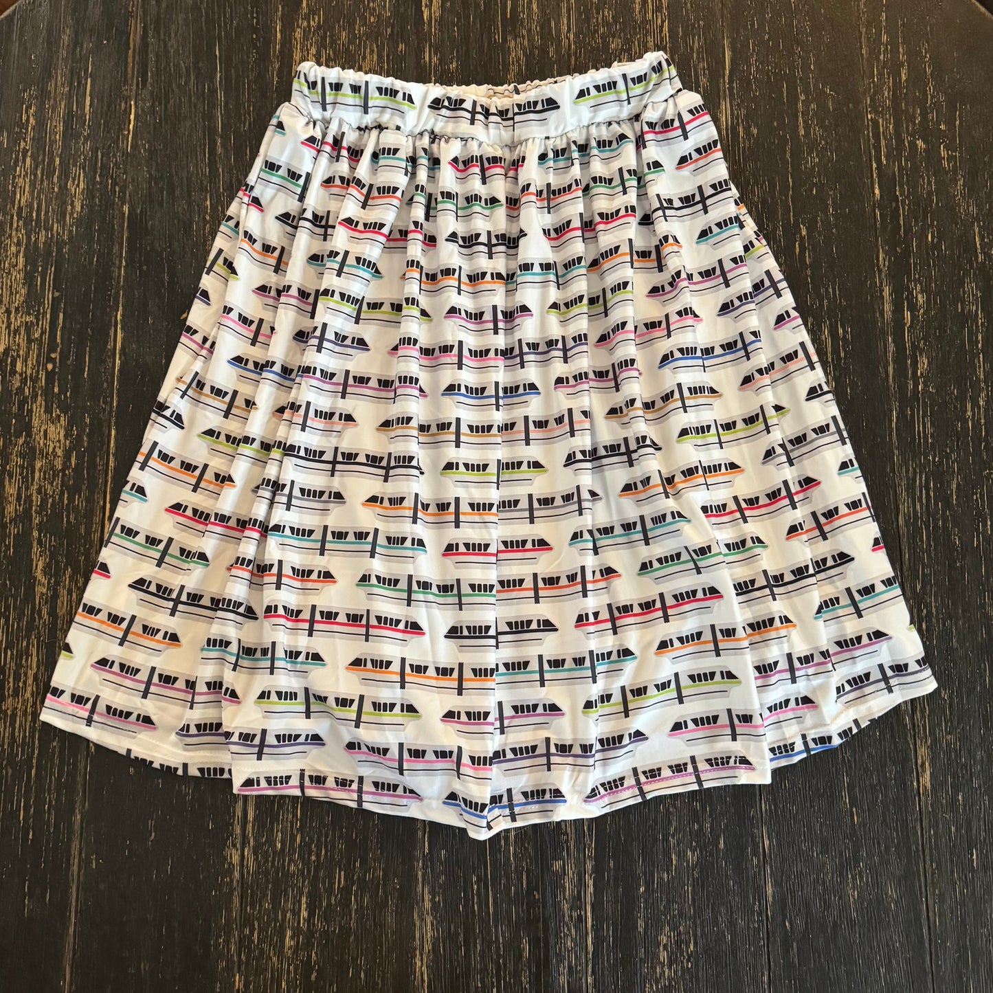 Monorail theme park elastic band women’s / teen skirt