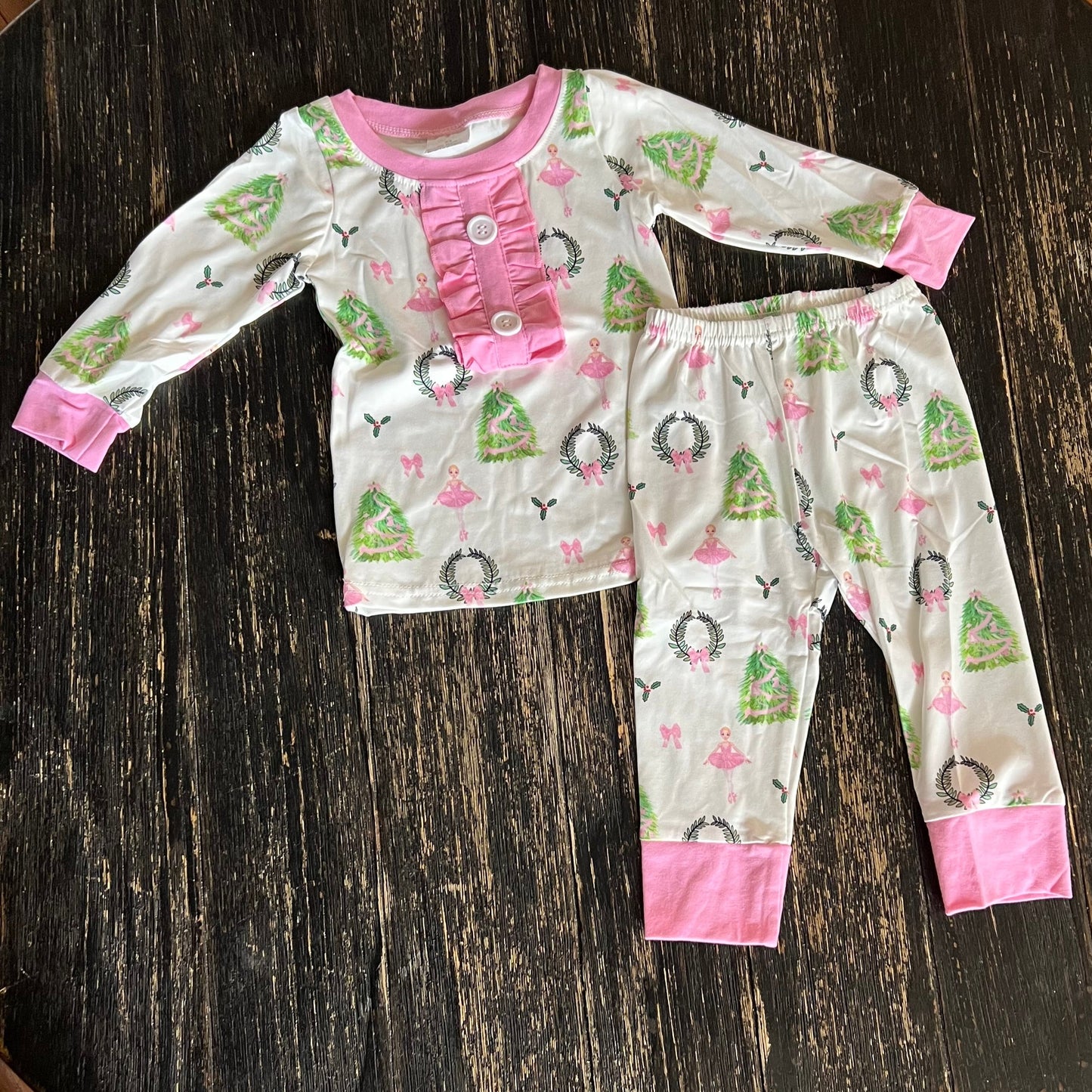 Christmas holiday ballerina pajamas