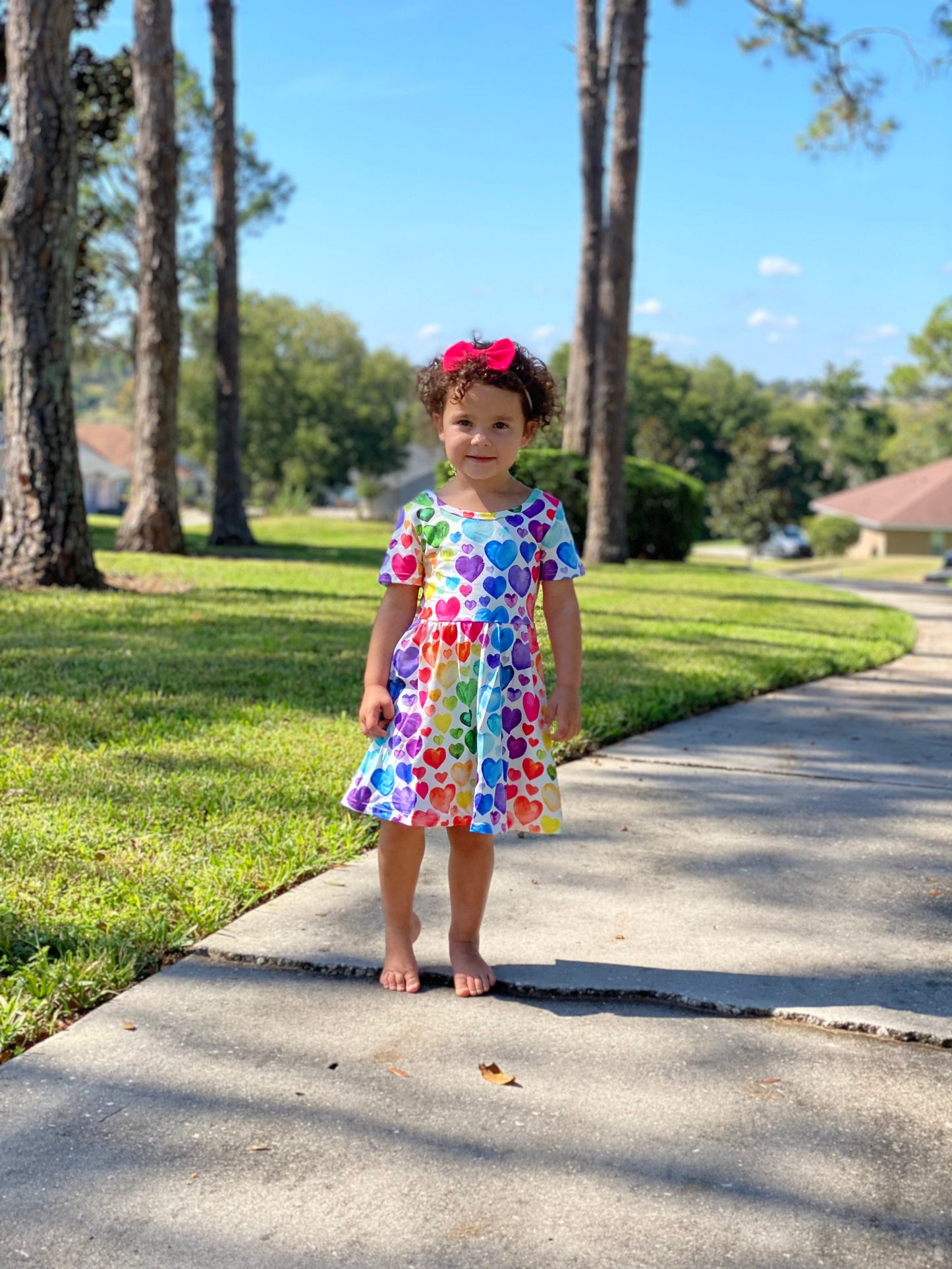 Rainbow heart dress