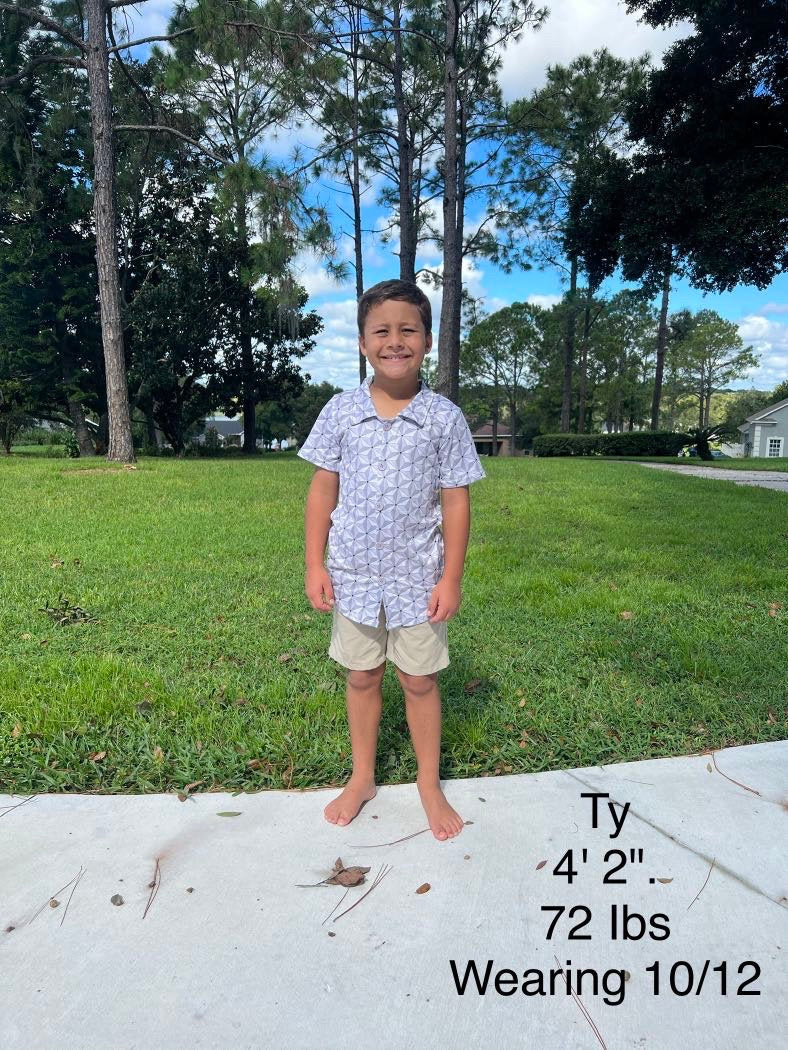 Monster inspired button down boys shirt