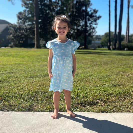 Toy inspired blue cloud dress