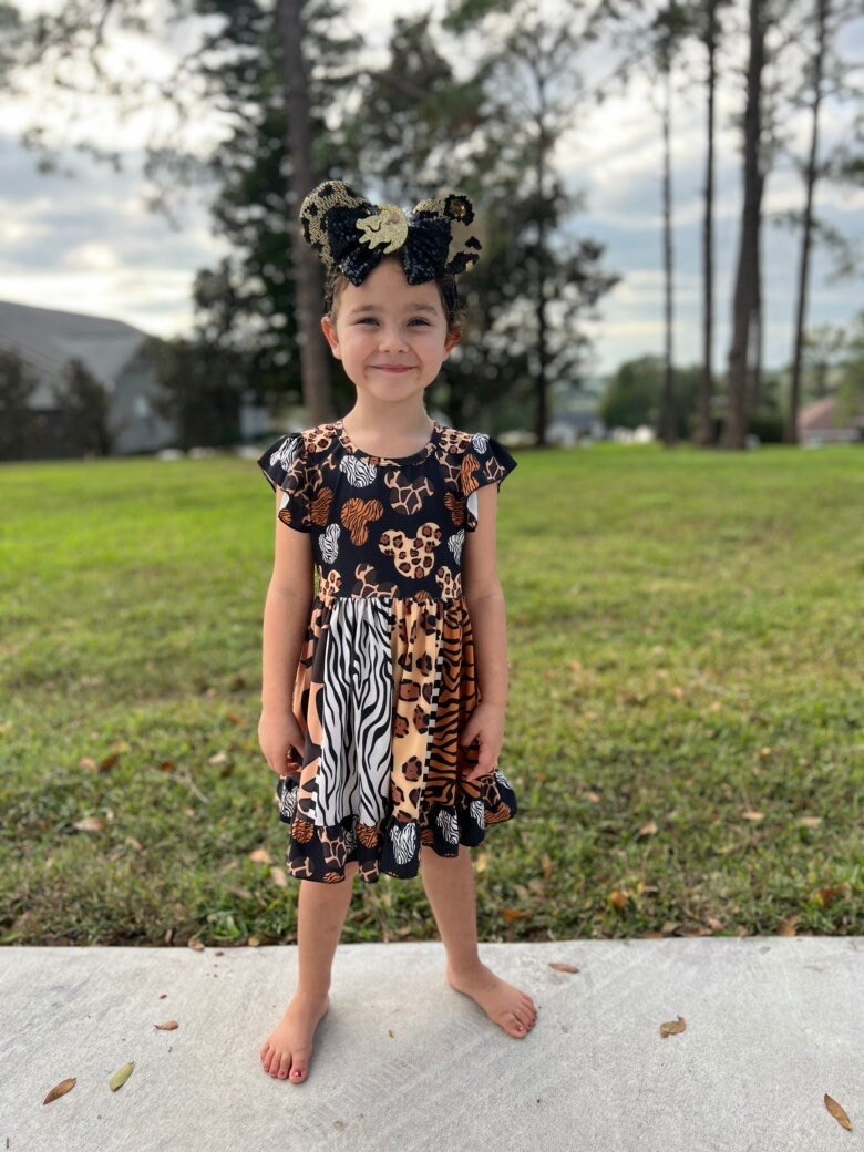 Mouse Shape Animal Print Animal Kingdom Inspired Dress