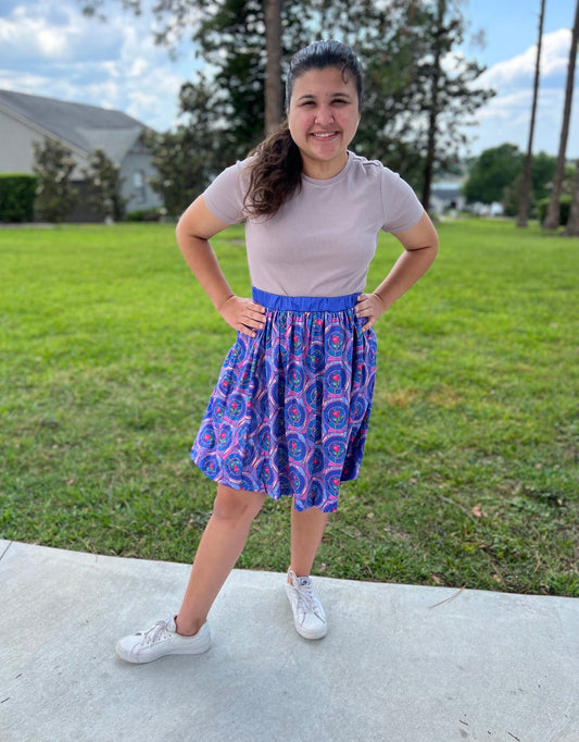 Enchanted rose princess inspired elastic band women’s / teen skirt