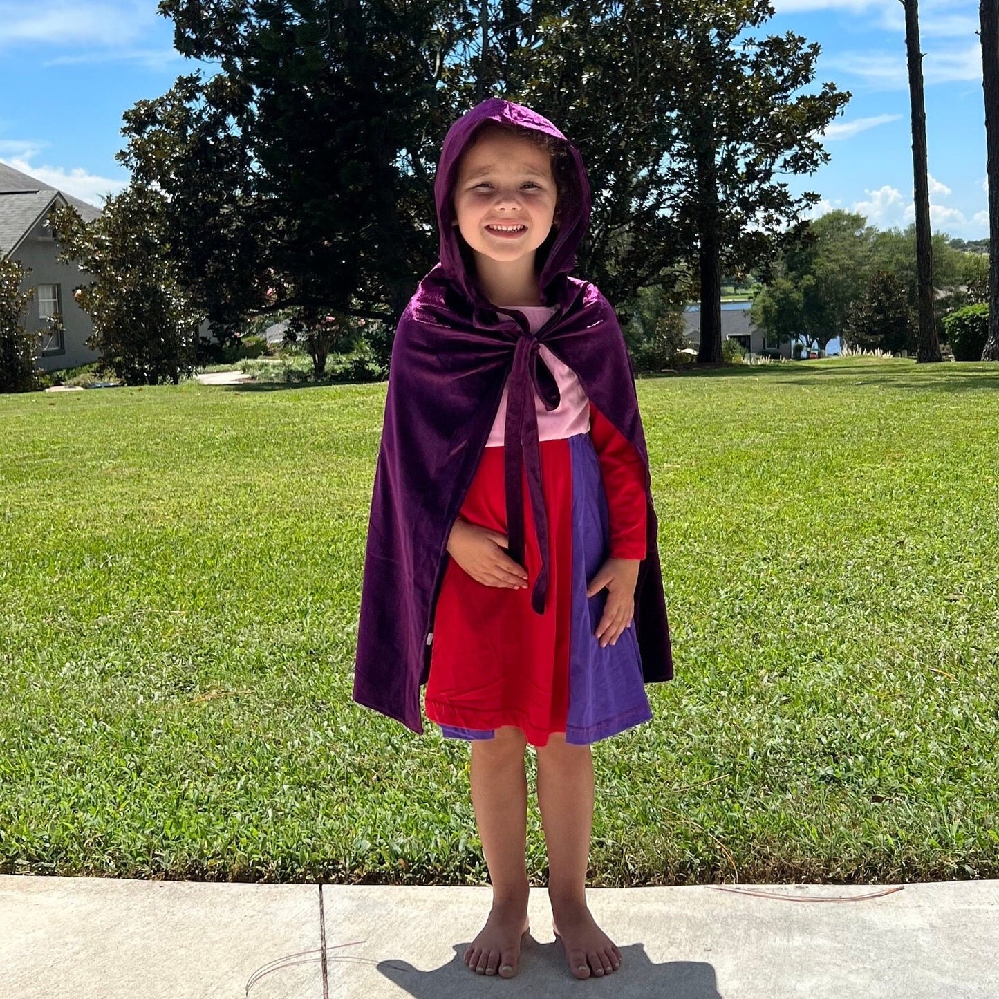 Clearance Halloween Sisters Magic costume dress with cape