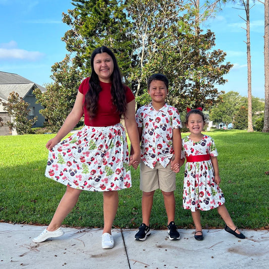 Mouse Christmas / holiday elastic band women’s / teen skirt