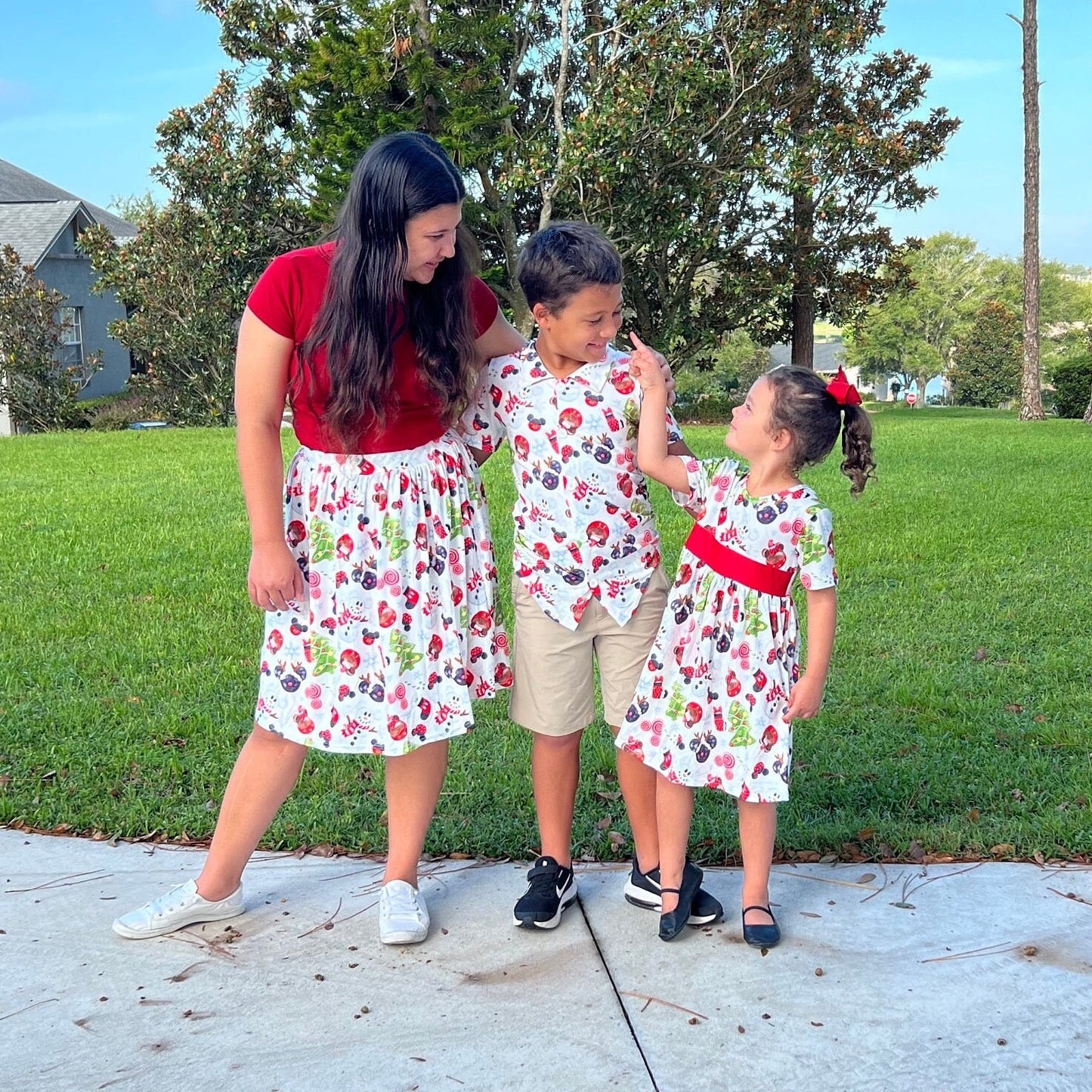 Mouse Christmas / holiday elastic band women’s / teen skirt