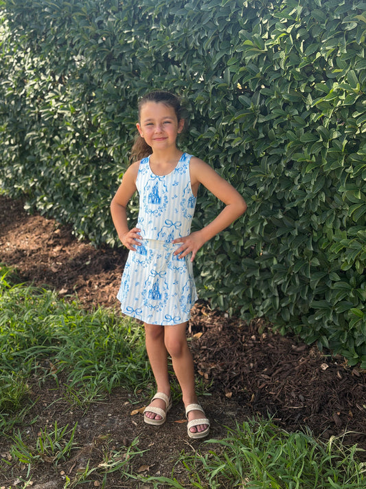 Blue Castle two piece active wear skirt with shorts