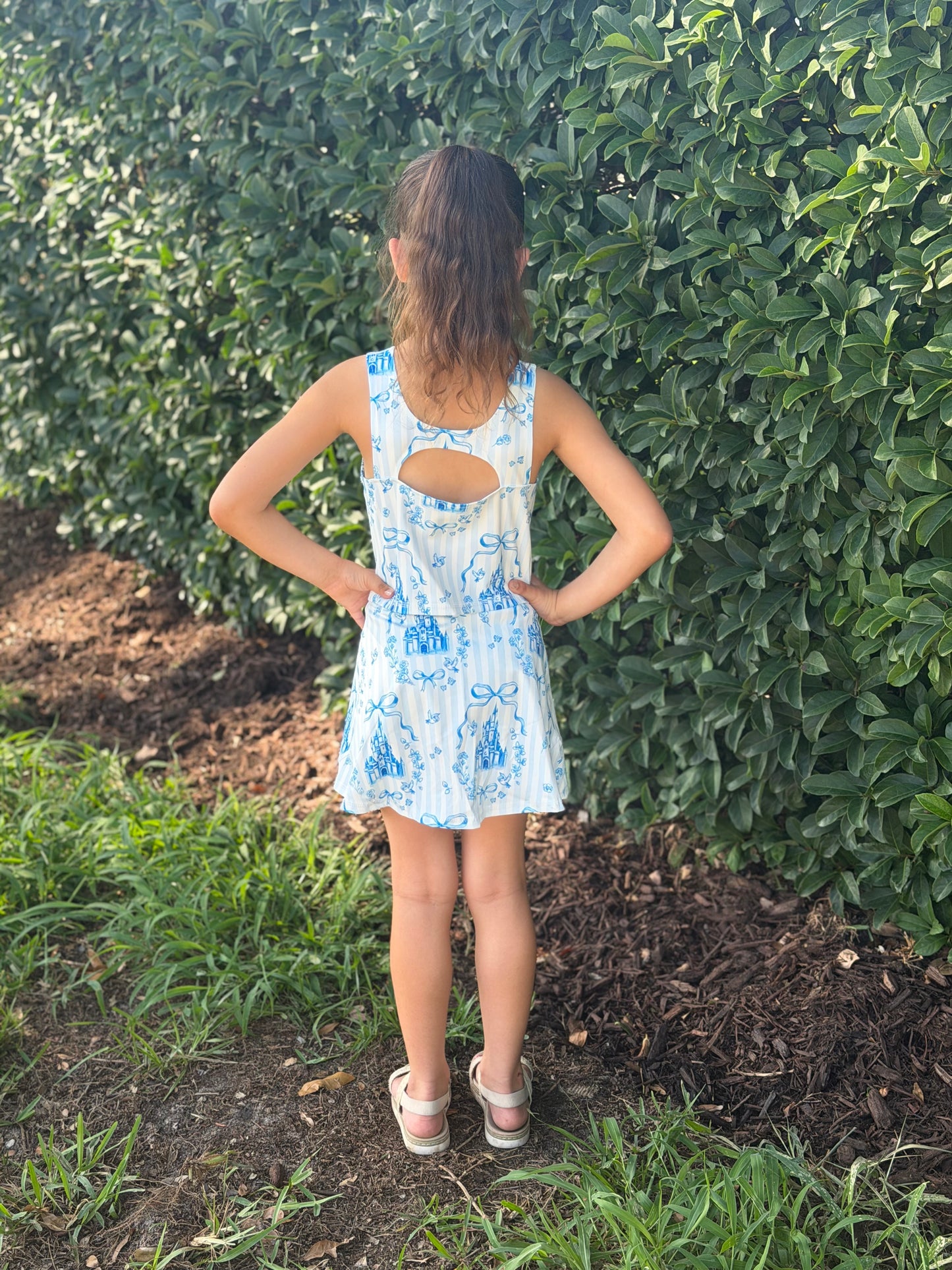Blue Castle two piece active wear skirt with shorts