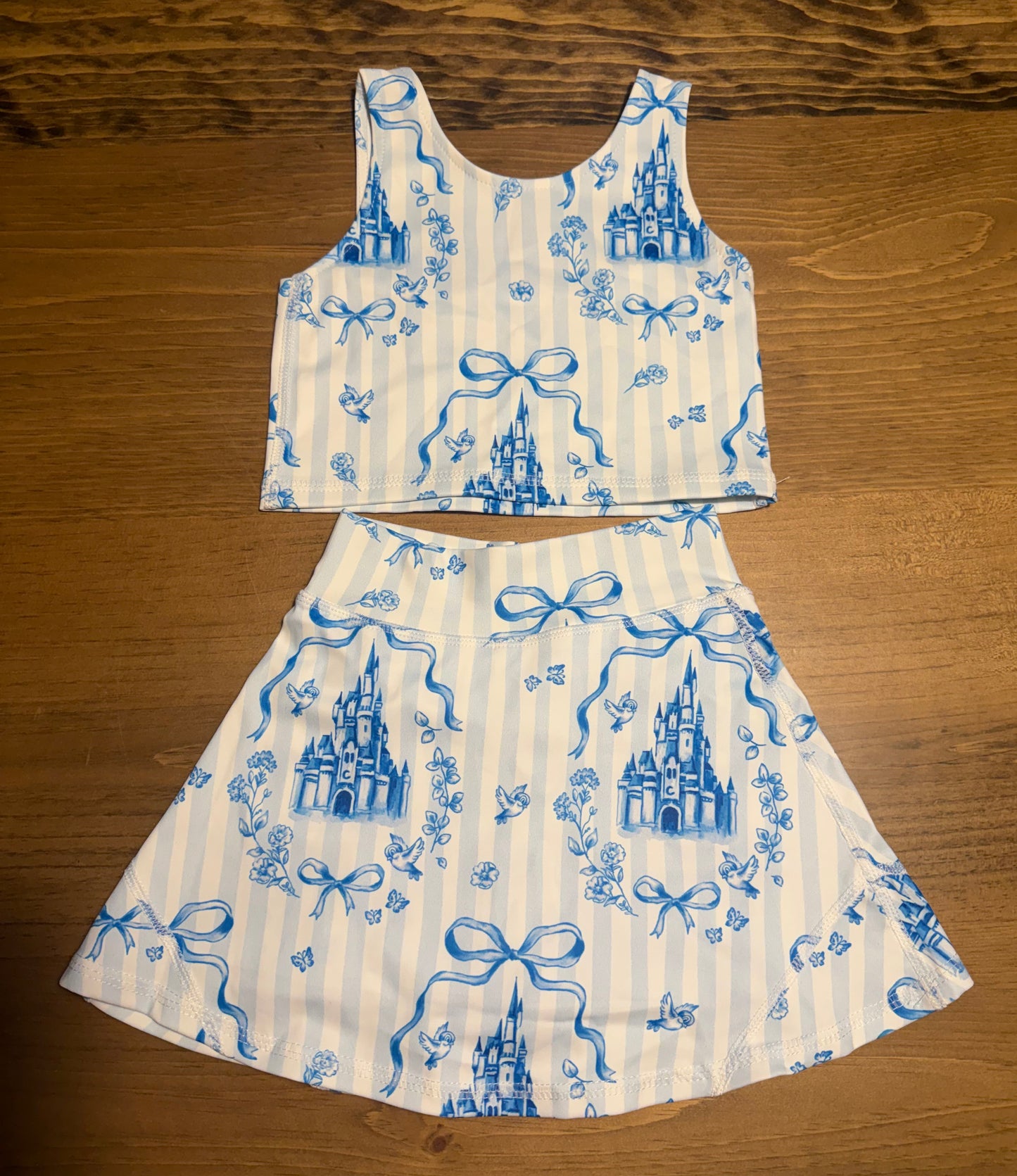 Blue Castle two piece active wear skirt with shorts