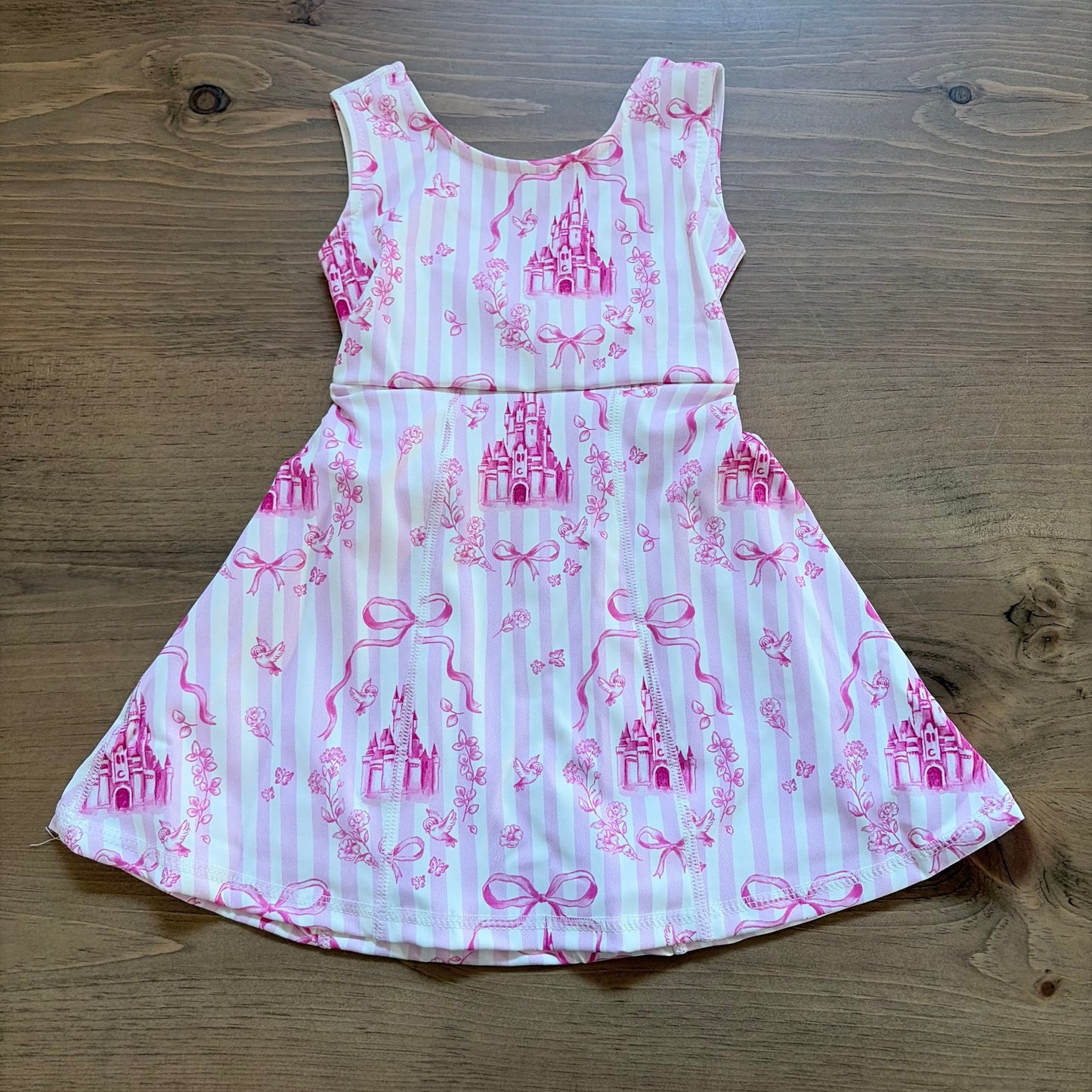 Pink Castle active wear yoga style dress with shorts