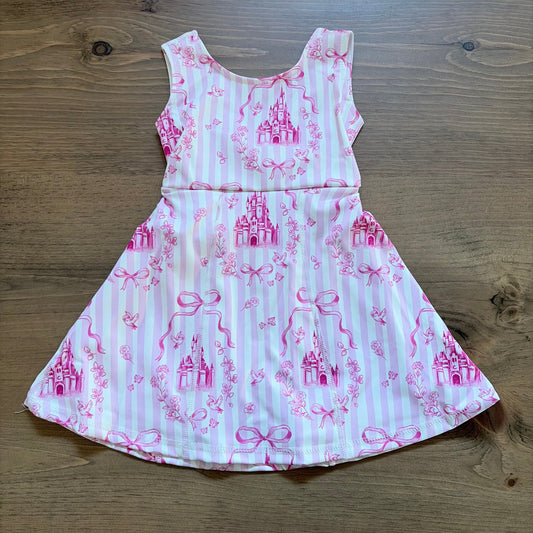 Pink Castle active wear yoga style dress with shorts