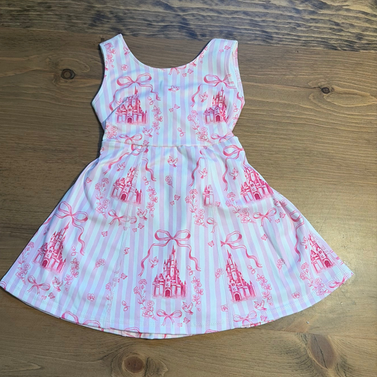 Pink Castle active wear yoga style dress with shorts
